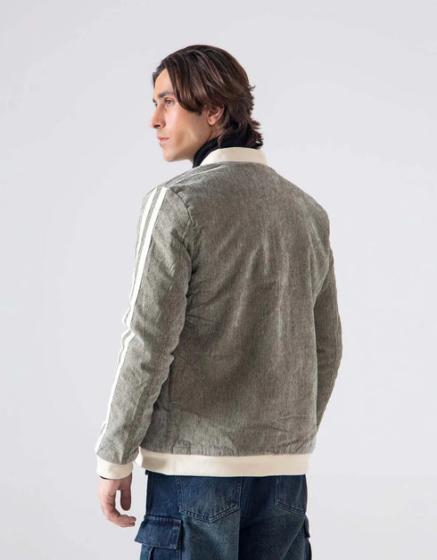 CONTRAST CORDUROY BOMBER JACKET